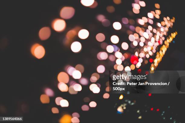 close-up of illuminated lights at night - casino background stock pictures, royalty-free photos & images