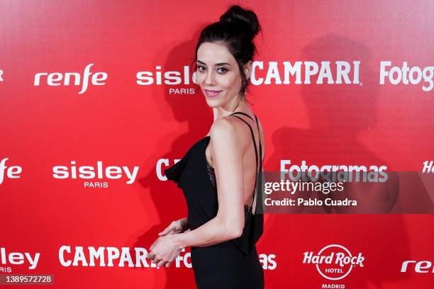 Turkish actress Cansu Dere attends the 'Fotogramas de Plata' awards at Joy Eslava Club on April 04, 2022 in Madrid, Spain.