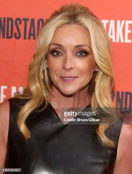 Jane Krakowski poses at the opening night of Second Stage Theater's production of "Take Me Out" on Broadway at The Hayes Theatre on April 4, 2022 in...