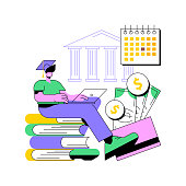 Student loan payments deferred abstract concept vector illustration.