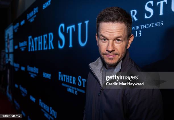 Mark Wahlberg attends a Helena special screening of FATHER STU at Cinemark Theatre on April 04, 2022 in Helena, Montana.