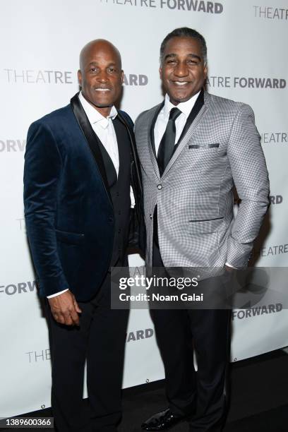 Kenny Leon and Norm Lewis attend Theatre Forward's 2022 Gala honoring Kenny Leon and Prudential Financial at Edison Ballroom on April 04, 2022 in New...