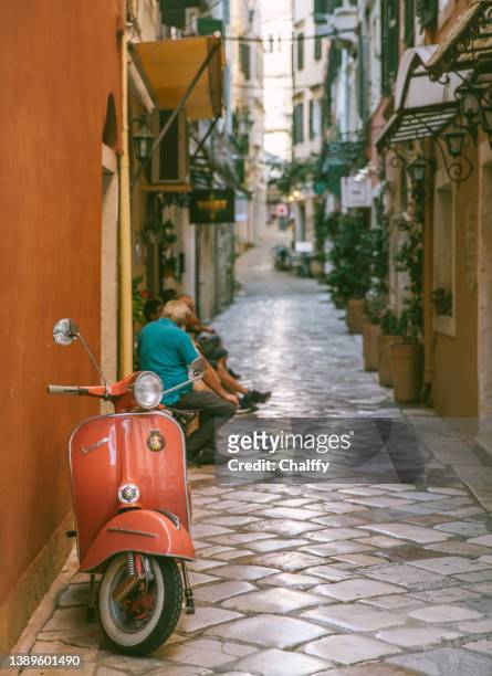 life in corfu - corfu town stock pictures, royalty-free photos & images