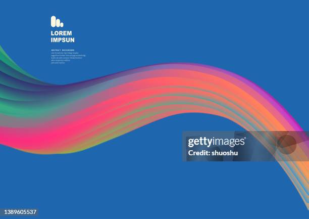abstract 3d motion curve ribbon blend pattern poster background - gradient blend stock illustrations