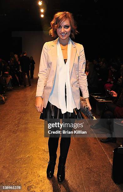 Jewelry designer and fashion blogger Kelly Framel attends the Sachin + Babi Fall 2012 fashion show during Mercedes-Benz Fashion Week at the 547 West...