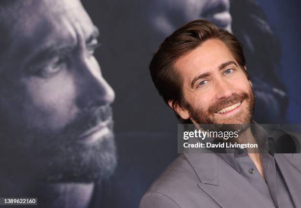 Jake Gyllenhaal attends the Los Angeles premiere of "Ambulance" at the Academy Museum of Motion Pictures on April 04, 2022 in Los Angeles, California.
