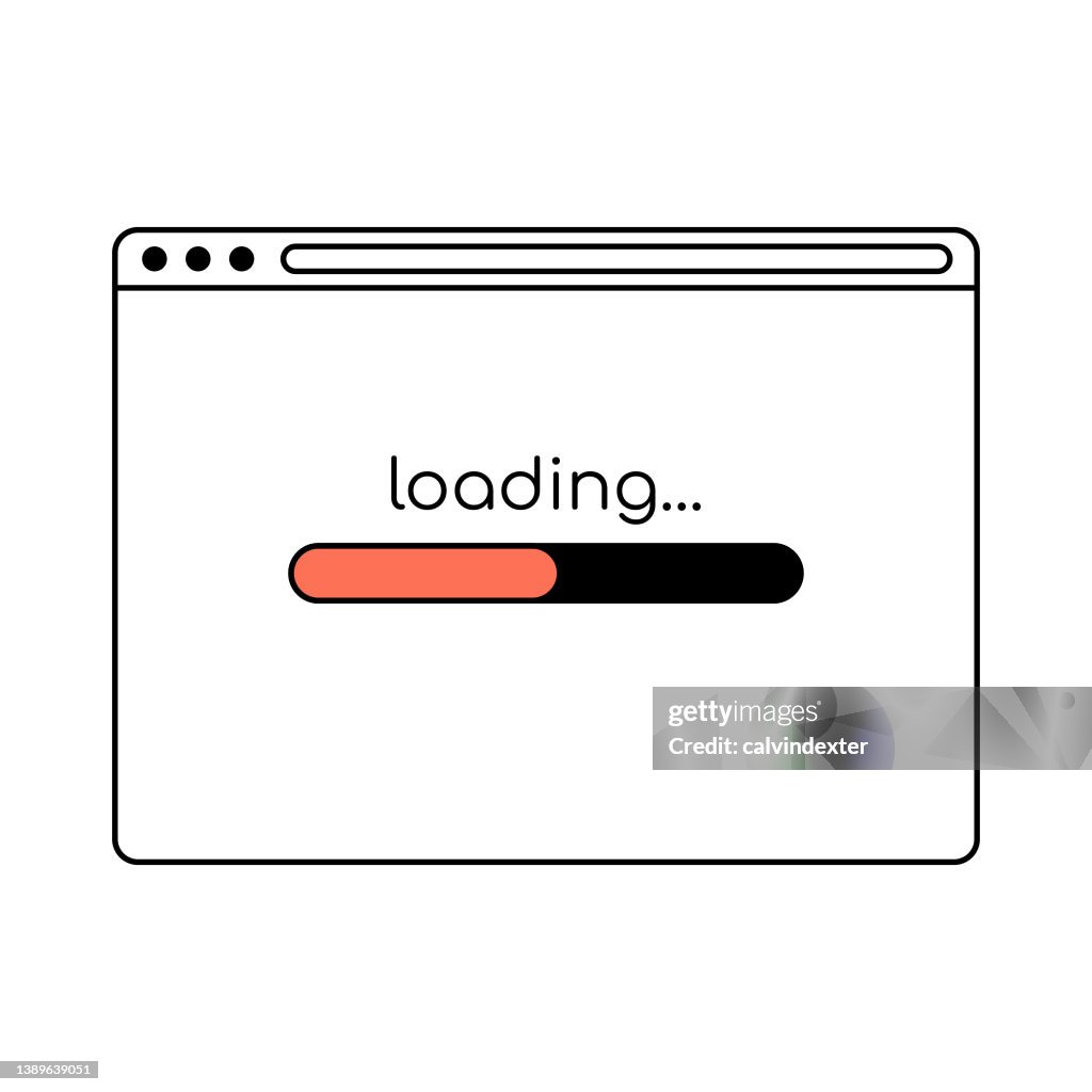Web Browser Loading Screen High-Res Vector Graphic - Getty Images