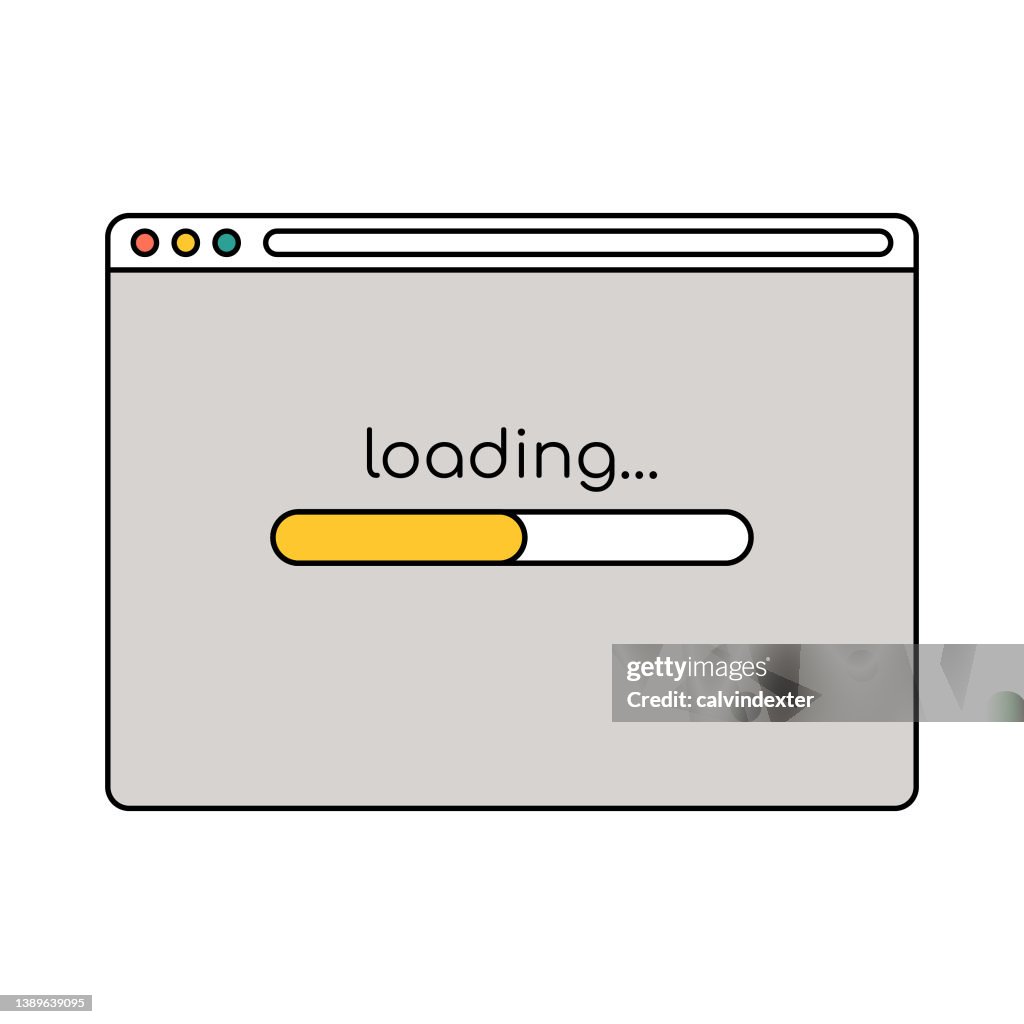 Loading Browser Screen Web Browser Loading Screen High-Res Vector Graphic - Getty Images