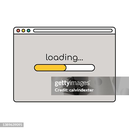 Loading Image View Web Browser Loading Screen High-Res Vector Graphic - Getty Images