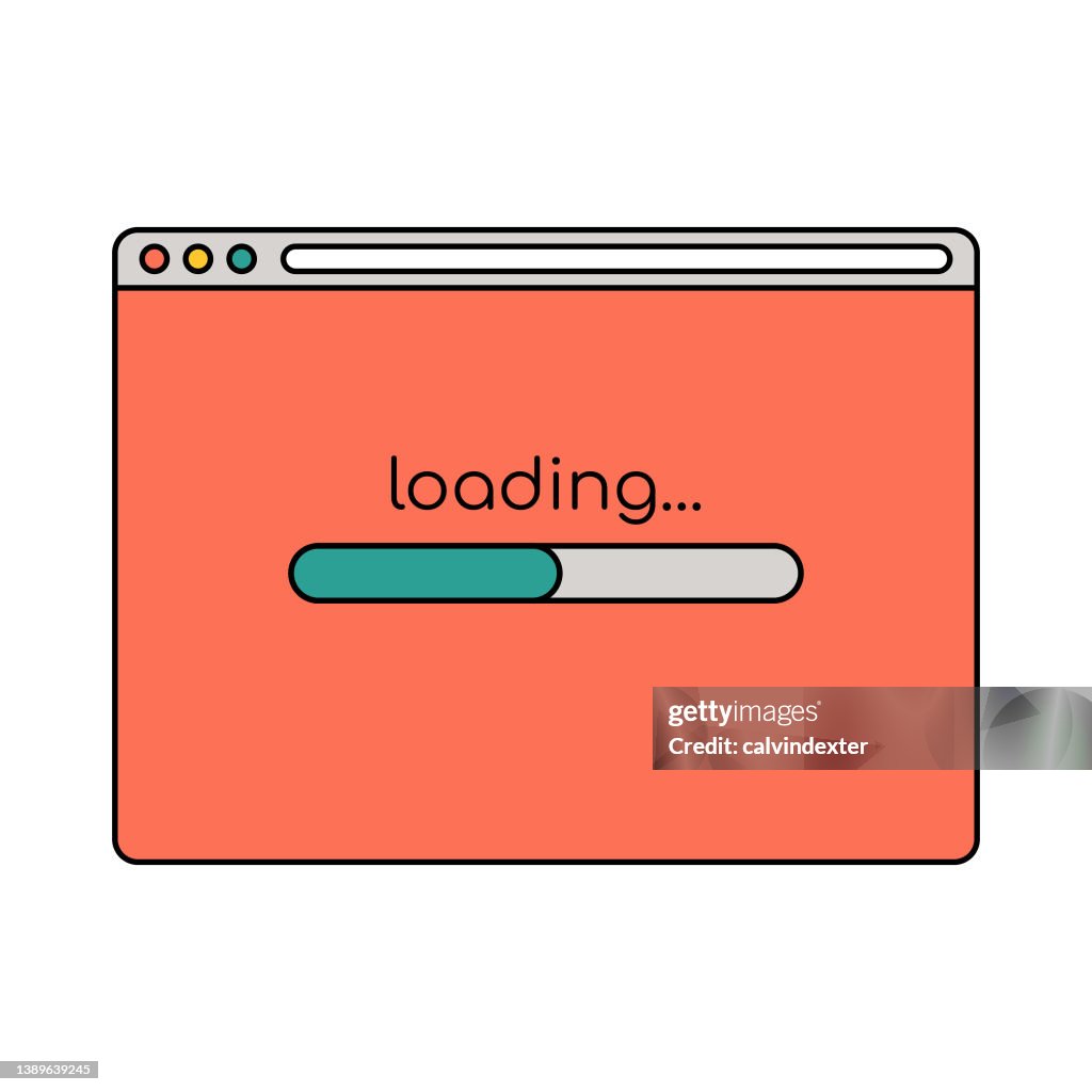 Web Browser Loading Screen High-Res Vector Graphic - Getty Images