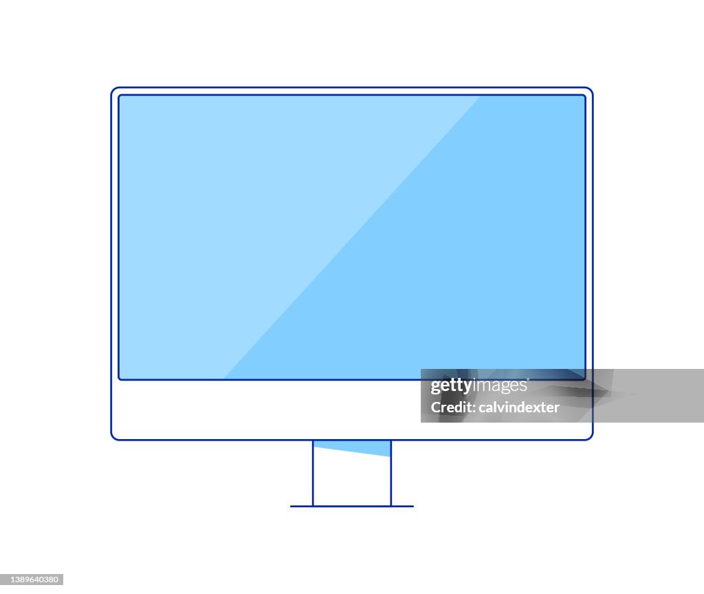 Desktop Computer Editable Strokes High-Res Vector Graphic - Getty Images
