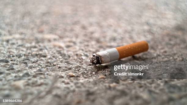 cigarette butt - stubs stock pictures, royalty-free photos & images