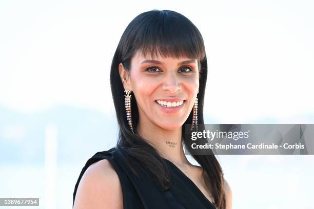 Tamara Marthe attends the "Cannes Confidential" photocall during the 5th Canneseries Festival on April 05, 2022 in Cannes, France.