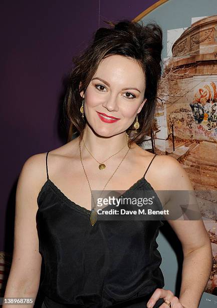 Actress Rachael Stirling attends an after party following the press night performance of Donmar Warehouse's 'The Recruiting Officer' at The Hospital...