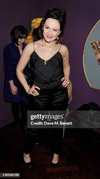 Actress Rachael Stirling attends an after party following the press night performance of Donmar Warehouse's 'The Recruiting Officer' at The Hospital...