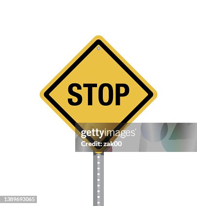Stop Sign Flat Design High-Res Vector Graphic - Getty Images