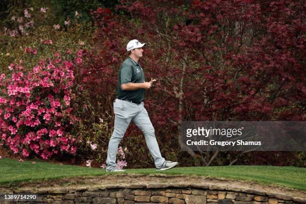 Sepp Straka of Austria walks to the 14th tee during a practice round prior to the Masters at Augusta National Golf Club on April 05, 2022 in Augusta,...