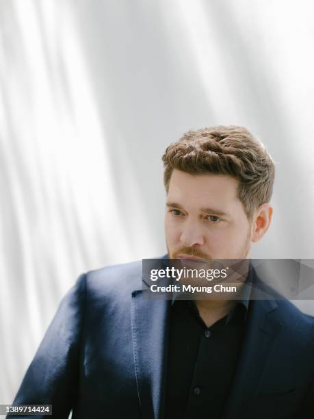 Singer Michael Buble is photographed for Los Angeles Times on March 14, 2022 in West Hollywood, California. PUBLISHED IMAGE. CREDIT MUST READ: Myung...