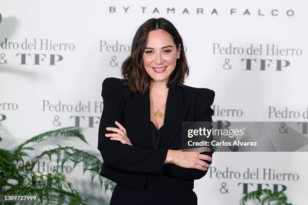 Tamara Falco presents the new TFP collection at the Monteverdi Club on April 05, 2022 in Madrid, Spain.