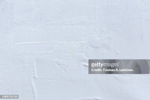 macro close-up of white acrylic paint on canvas. - canvas fabric - fotografias e filmes do acervo