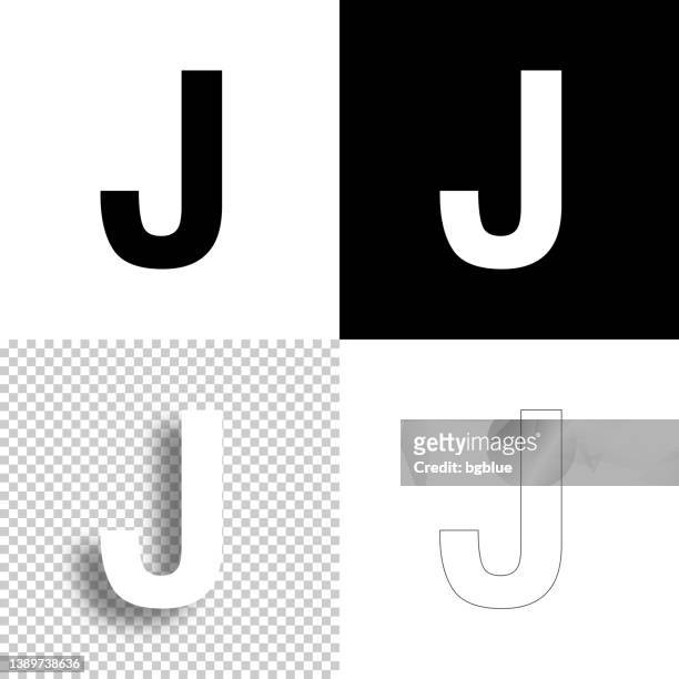 ilustrações, clipart, desenhos animados e ícones de letra j. ícone para design. fundo em branco, branco e preto - ícone da linha - letter j