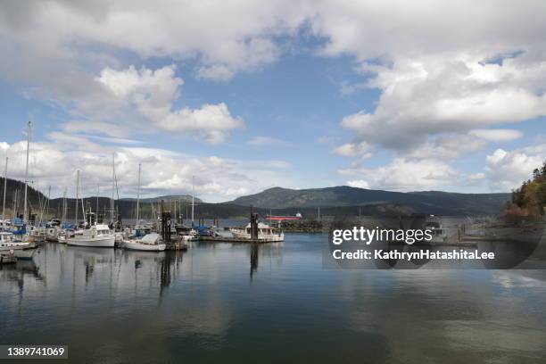 cowichan bay on vancouver island, canada - cowichan bay stock pictures, royalty-free photos & images