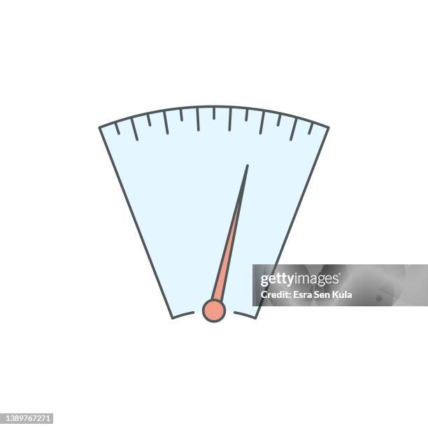 scale indicator flat line icon with editable stroke - lightweight stock illustrations