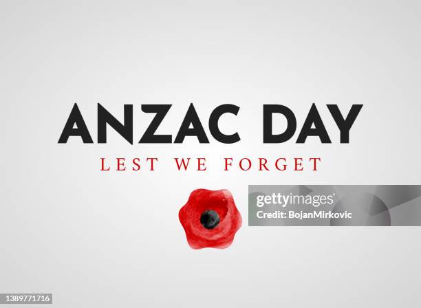 ilustrações, clipart, desenhos animados e ícones de dia de anzac, para que não esqueçamos o pôster. vetor - dia anzac