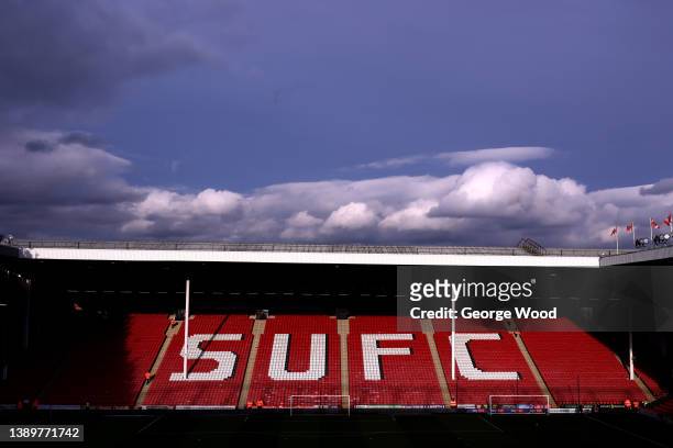 General view inside the stadium prior to the Sky Bet Championship match between Sheffield United and Queens Park Rangers at Bramall Lane on April 05,...