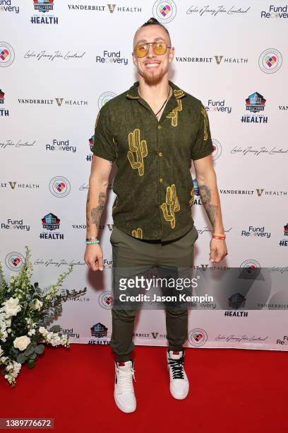 George Kittle attends the Hall of Fame Health and Fund Recovery Inaugural Charity Concert & Dinner at The Twelve Thirty Club on April 05, 2022 in...