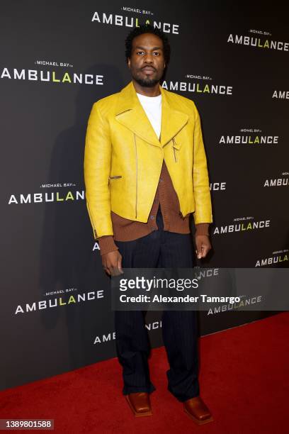 Yahya Abdul-Mateen II attends as Universal Pictures Presents The Miami Special Screening Of Ambulance on April 05, 2022 in Miami, Florida.