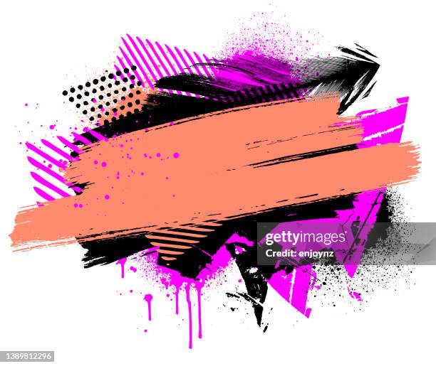 illustrazioni stock, clip art, cartoni animati e icone di tendenza di rosa moderno grunge texture e pattern vettoriali - street art graffiti