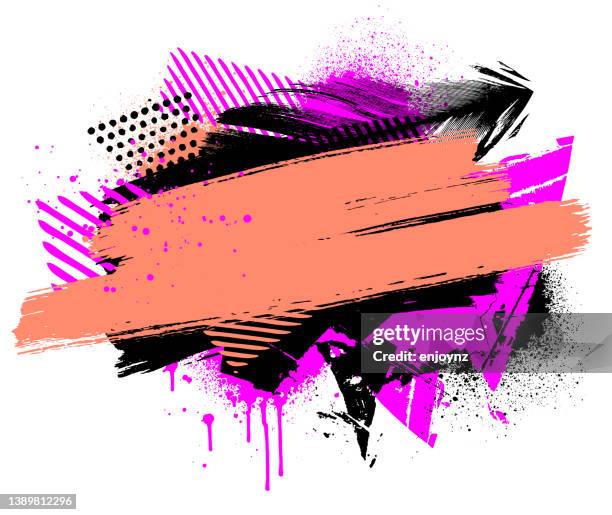 bildbanksillustrationer, clip art samt tecknat material och ikoner med pink modern grunge textures and patterns vector - graffiti