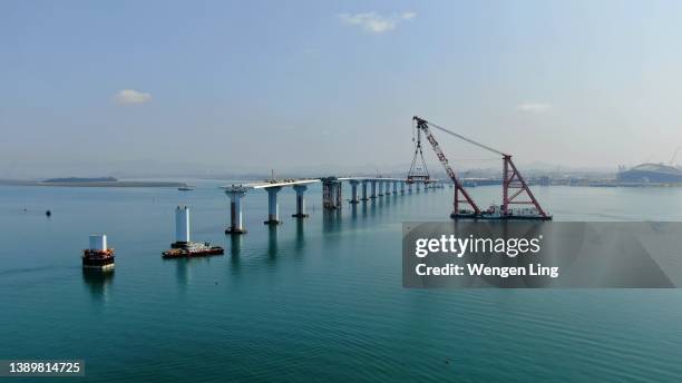 puente de cruce marítimo, autopista marítima - bridge built structure fotografías e imágenes de stock