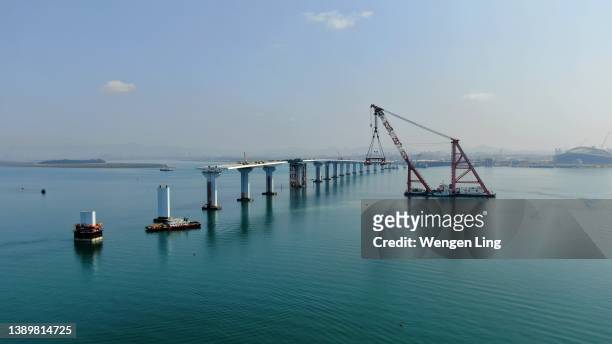 sea crossing bridge, sea highway - bridge built structure stock pictures, royalty-free photos & images