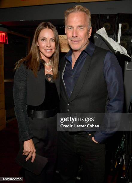 Christine Costner and Kevin Costner attend OmniPeace Foundation Presents Rock Rwanda Benefit Honoring Kevin & Christine Costner at Vibrato Grill Jazz...