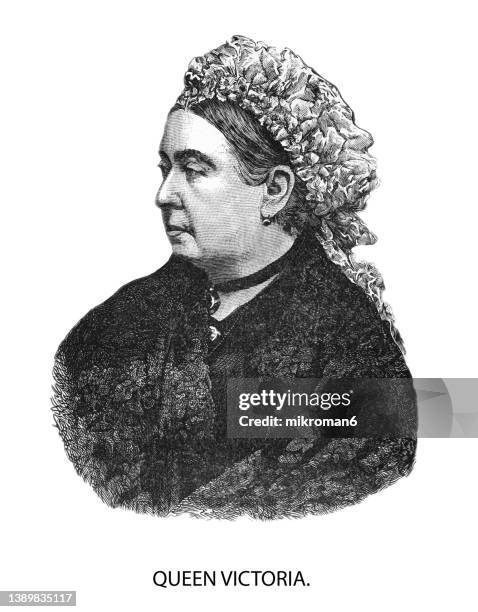 portrait of queen victoria, queen of the united kingdom of great britain and ireland - queen victoria i stock pictures, royalty-free photos & images