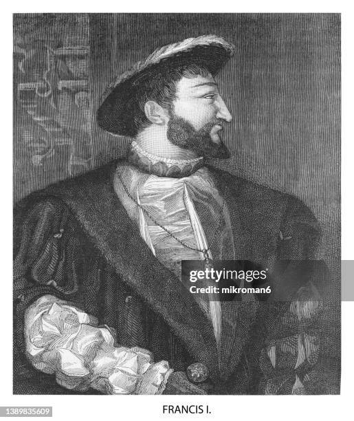 portrait of king of france francois i - francis i holy roman emperor stock pictures, royalty-free photos & images