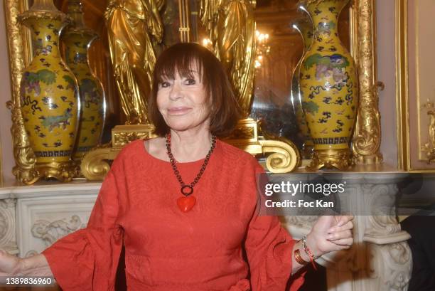 Daniele Evenou attends "Pictur'Elle" Fabienne Thibeault Paris Collection for Plus Size Women Show at Mairie du 8eme on April 05, 2022 in Paris,...