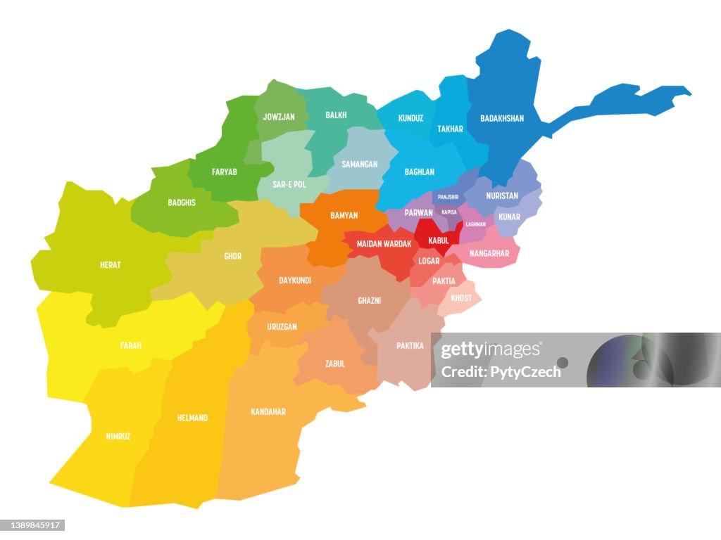 Af Map Afghanistan Map Of Provinces High-Res Vector Graphic - Getty Images