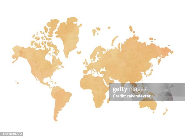 textureffekt der weltkarte - continent stock-grafiken, -clipart, -cartoons und -symbole