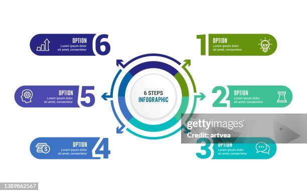 infographic elements - circle infographic 6 stock illustrations