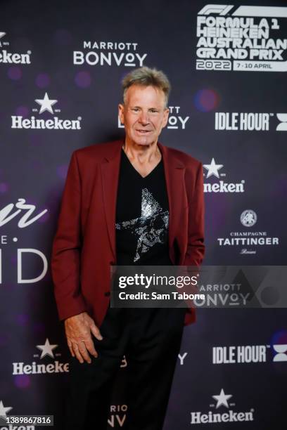 Sam Newman attends the Glamour On The Grid party on April 06, 2022 in Melbourne, Australia.