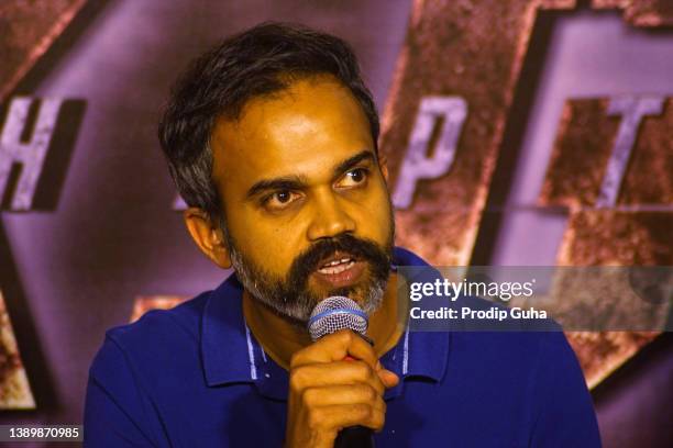 Nak mumbai, INDIA Prashanth Neel attends the 'K.G.F: Chapter 2' film trailer launch on April 06, 2022 in Mumbai, India