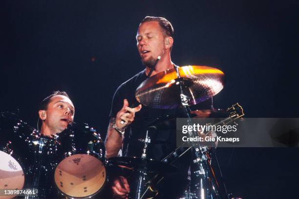 Metallica, James Hetfield, Lars Ulrich, Rock Werchter Festival, Werchter, Belgium, 2nd July 2004.