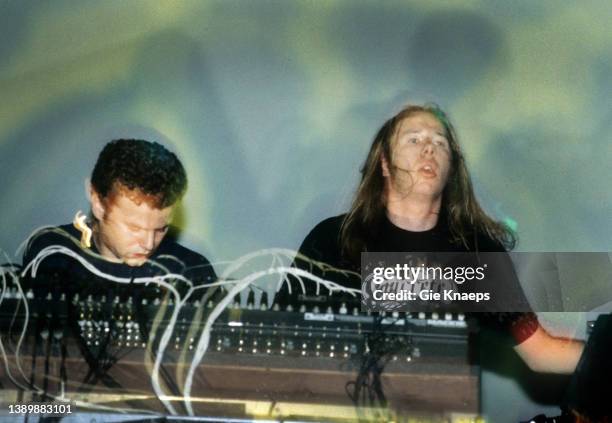 The Chemical Brothers, Tom Rowlands, Ed Simons, Pukkelpop Festival, Hasselt, Belgium, 23rd August 1997.