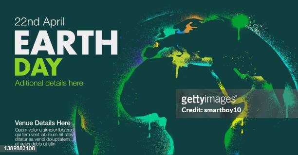 illustrazioni stock, clip art, cartoni animati e icone di tendenza di poster della giornata della terra - earthday