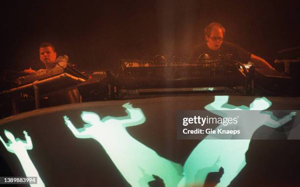 The Chemical Brothers, Tom Rowlands, Ed Simons, Rock Werchter Festival, Werchter, Belgium, 28th June 2002.