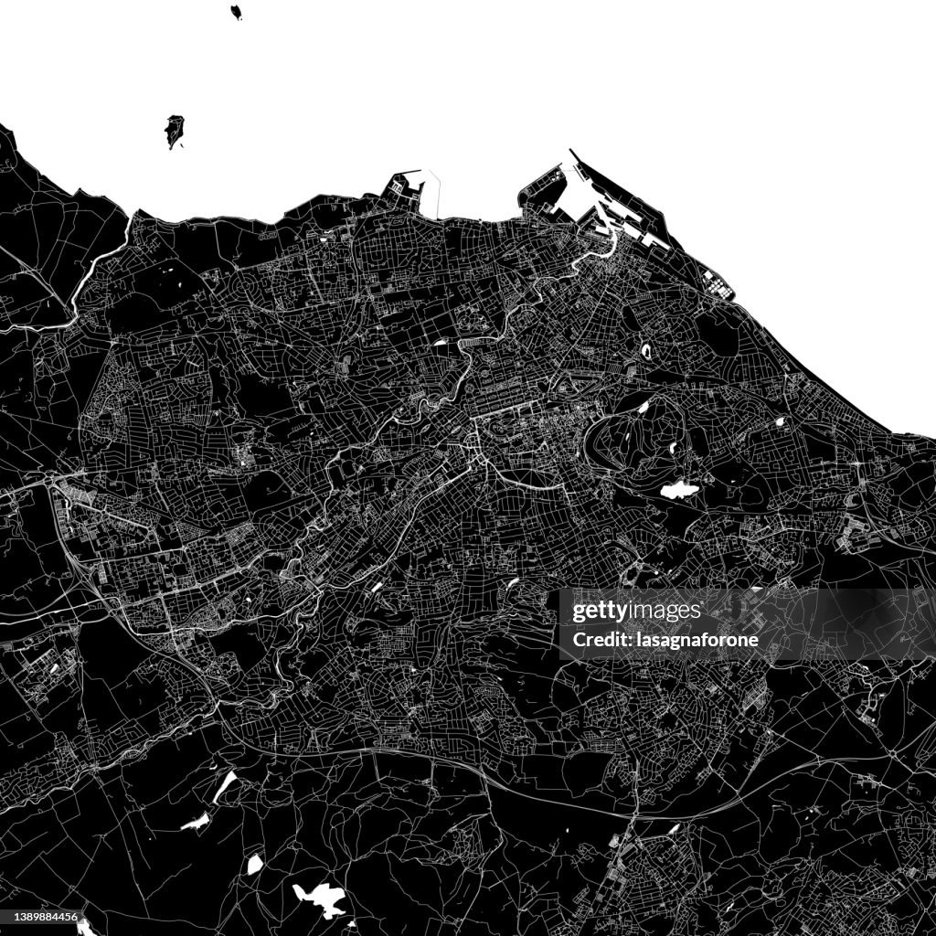 Edinburgh, Scotland Vector Map
