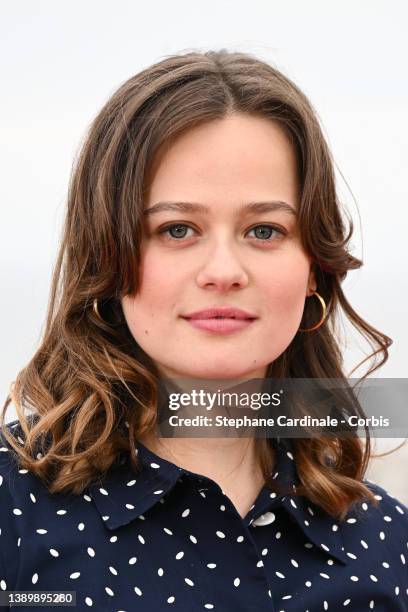 Lucie Fagedet attends the "SKAM - Konbini's Prize" photocall during the 5th Canneseries Festival on April 06, 2022 in Cannes, France.